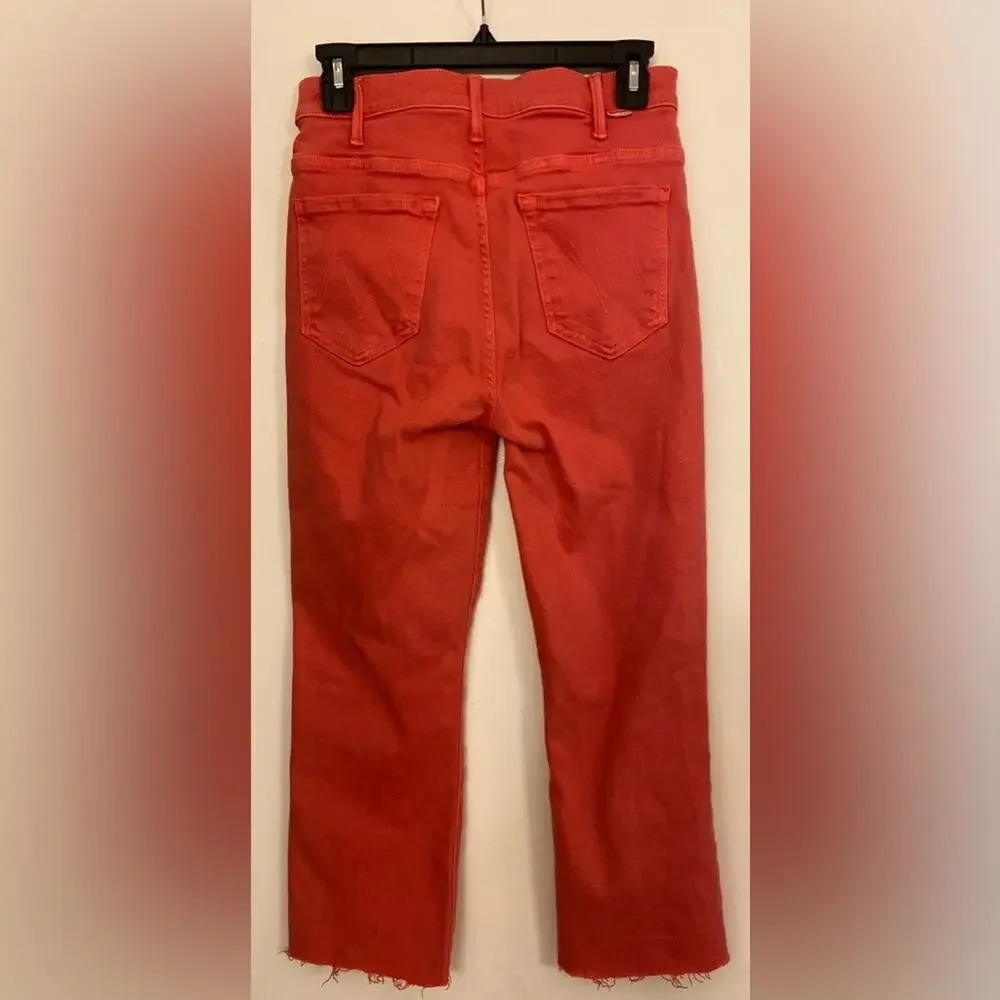 MOTHER The Hustler Ankle Fray Second Chance Rose of Sharon Pink Size 27 - Picture 3 of 10